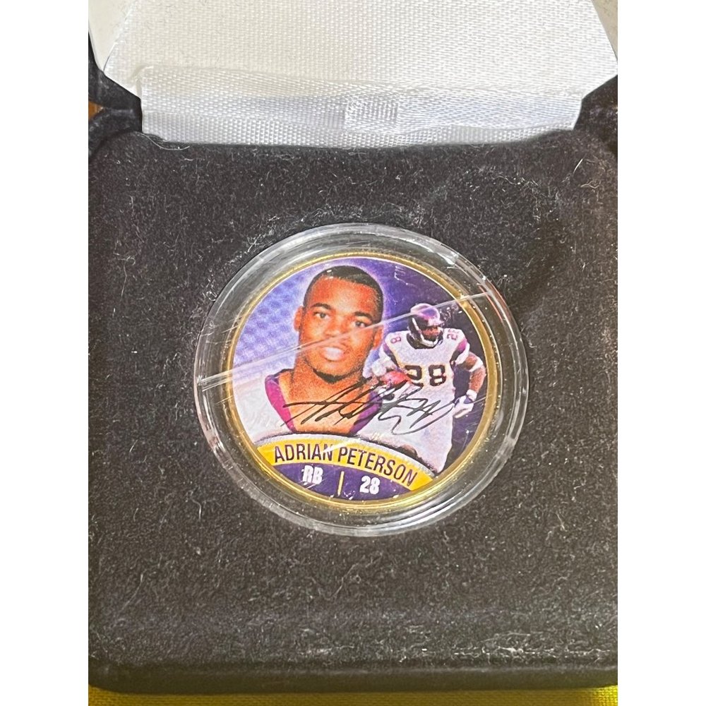 Adrian Peterson Minnesota Vikings US Half Dollar Coin - Picture 2 of 3